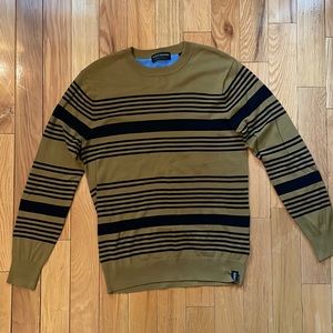 Scotch & Soda lightweight striped shirt Gold and Dark Navy